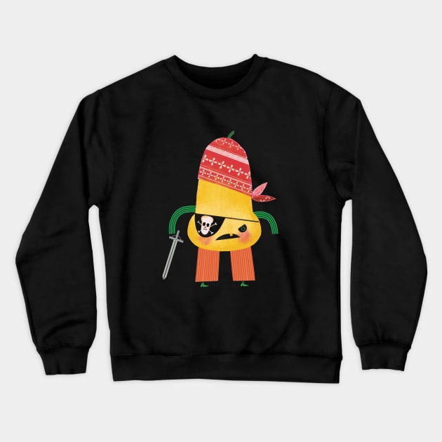 Captain Gourd-OH! Crewneck Sweatshirt by Kath Waxman Illustration